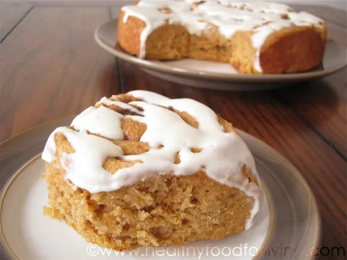 Carrot Cake Cinnamon Rolls with Cream Cheese Glaze