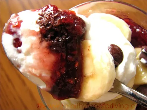 Chocolate, Raspberry, & Banana Breakfast Trifle