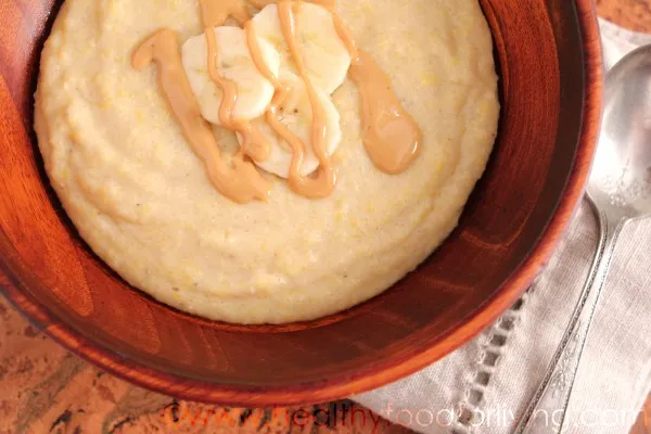 Peanut Butter & Banana Breakfast Polenta