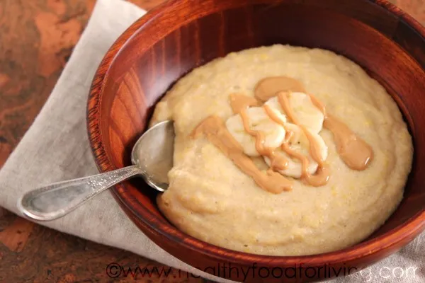 Peanut Butter & Banana Breakfast Polenta