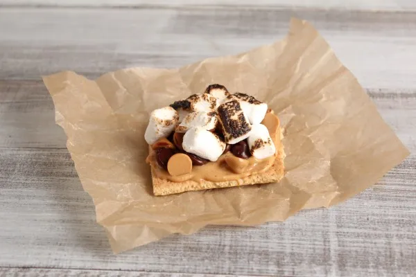 IMG 0894 600x400 1 Wordless Recipe: Chocolate Peanut Butter Cup S’mores