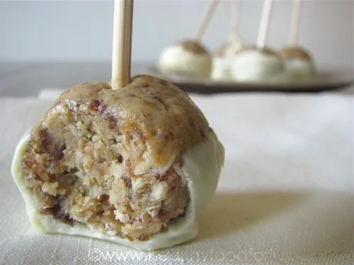 White Chocolate Cake Batter Truffle Pops