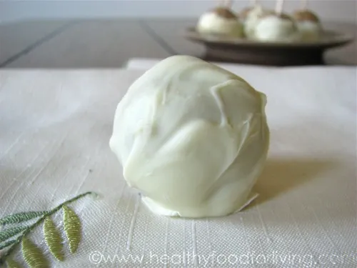 White Chocolate Cake Batter Truffle Pops