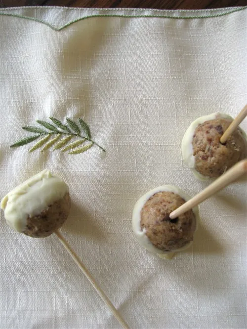 White Chocolate Cake Batter Truffle Pops