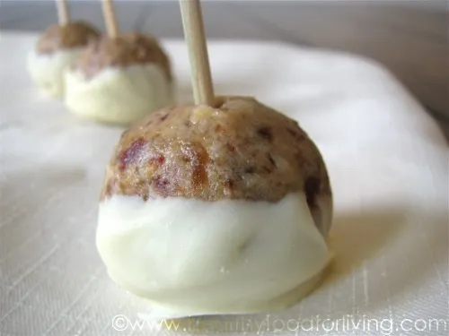 White Chocolate Cake Batter Truffle Pops