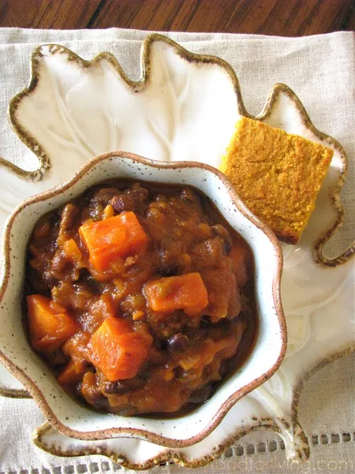 Pumpkin, Sweet Potato, & Black Bean Chili