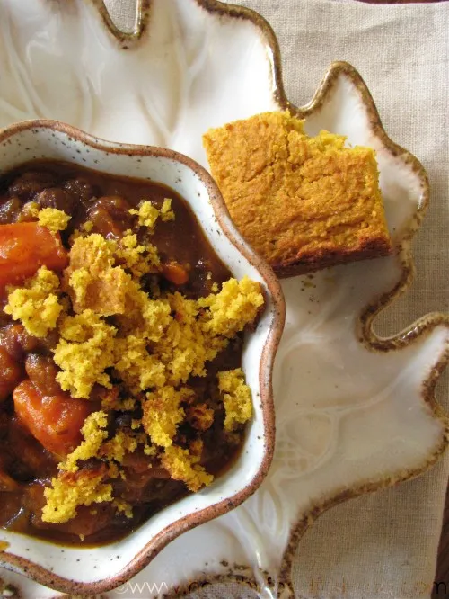 Pumpkin, Sweet Potato, & Black Bean Chili
