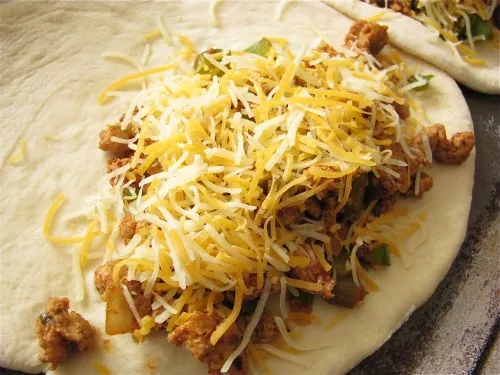 Taco Calzones with Avocado Cream