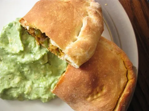 Taco Calzones with Avocado Cream