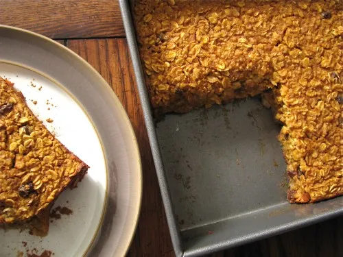 Pumpkin & Caramelized Banana Baked Oatmeal