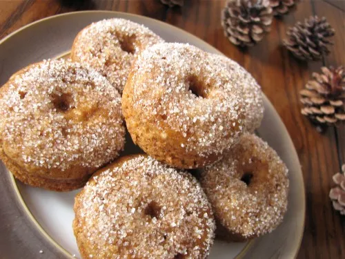 Baked Mini Sugared Gingerbread Doughnuts [and Doughnut Muffins