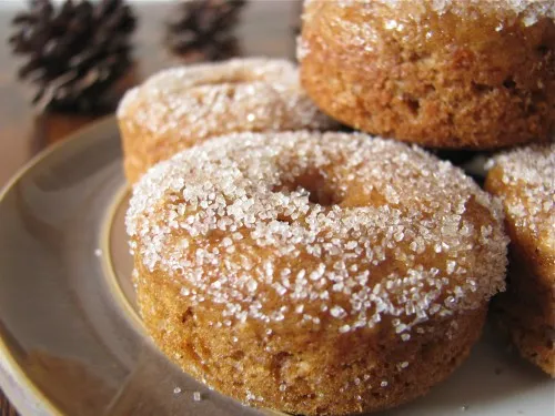 Baked Mini Sugared Gingerbread Doughnuts [and Doughnut Muffins