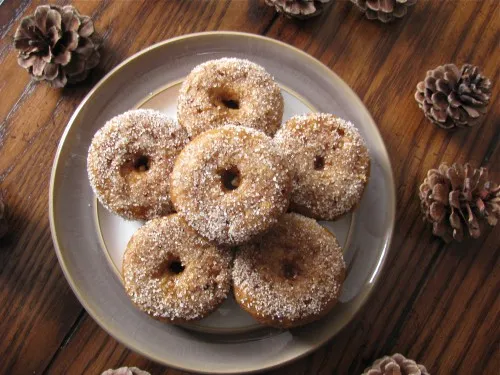 Baked Mini Sugared Gingerbread Doughnuts [and Doughnut Muffins