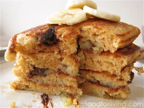 Chocolate Chip Banana Pancakes for One