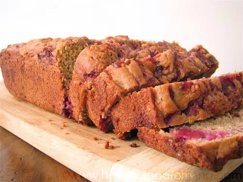 Raspberry & White Chocolate Peanut Butter Bread