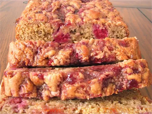 Raspberry & White Chocolate Peanut Butter Bread