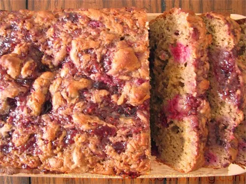 Raspberry & White Chocolate Peanut Butter Bread