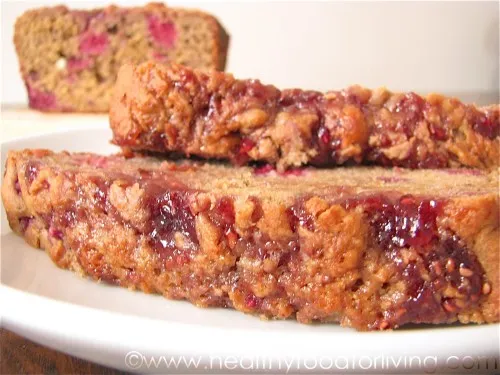 Raspberry & White Chocolate Peanut Butter Bread