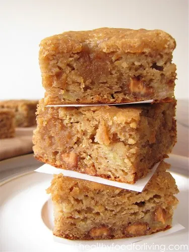 Peanut Butter & Honey Banana Blondies