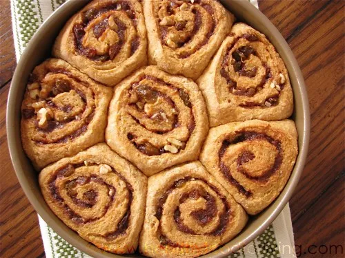 Carrot Cake Cinnamon Rolls with Cream Cheese Glaze