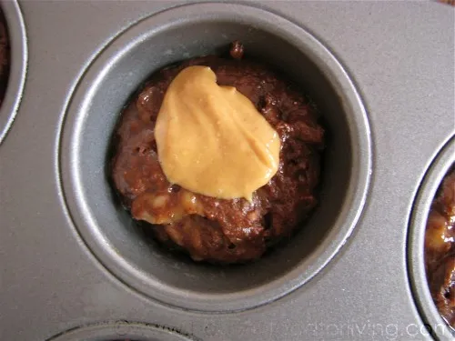 Chocolate Peanut Butter Banana Muffins


