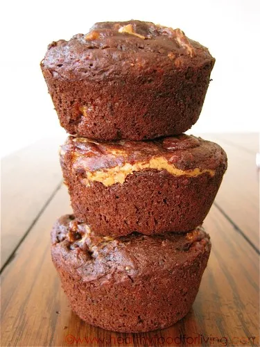Chocolate Peanut Butter Banana Muffins

