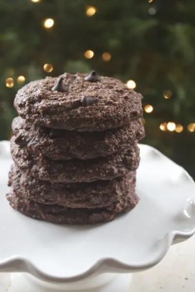 Paleo Double Chocolate Peppermint Cookies