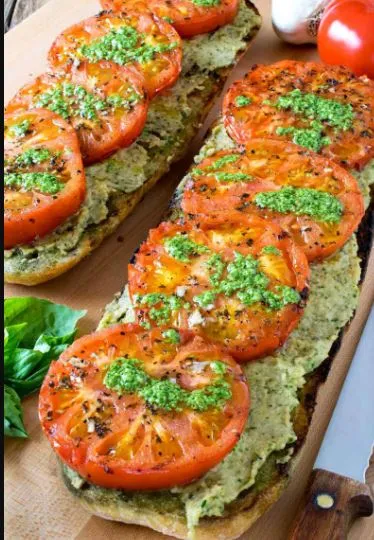 Grilled Ciabatta with Marinated Tomatoes