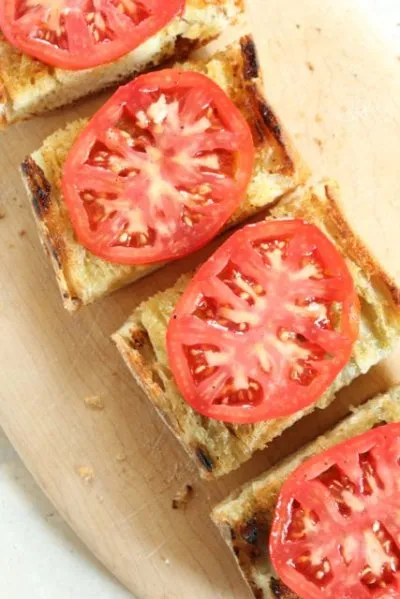 Grilled Ciabatta with Marinated Tomatoes