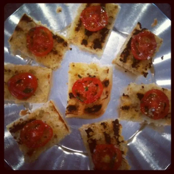 Grilled Ciabatta with Marinated Tomatoes