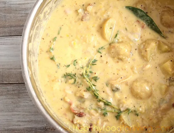 IMG 0366 600x460 1 New England Clam & Corn Chowder