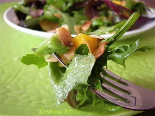 IMG 95683 500x375 1 Mango, Avocado, & Toasted Coconut Salad with Lime Vinaigrette