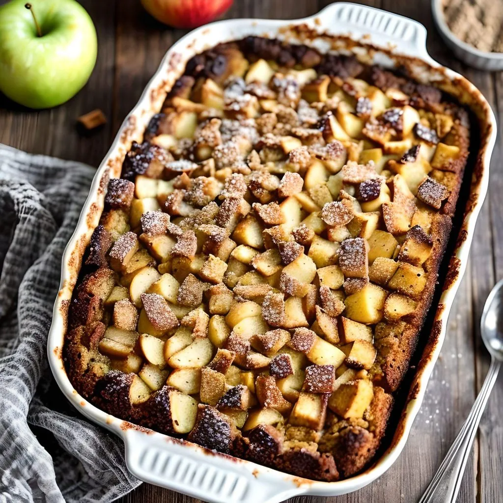 Apple Cinnamon Cornbread Pudding 1024x1024 Cornbread Pudding Recipe