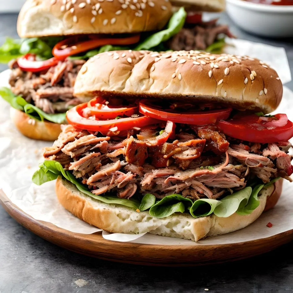 BBQ Pulled Pork Sandwich 1024x1024 Hamilton Beach Sandwich Maker Recipes