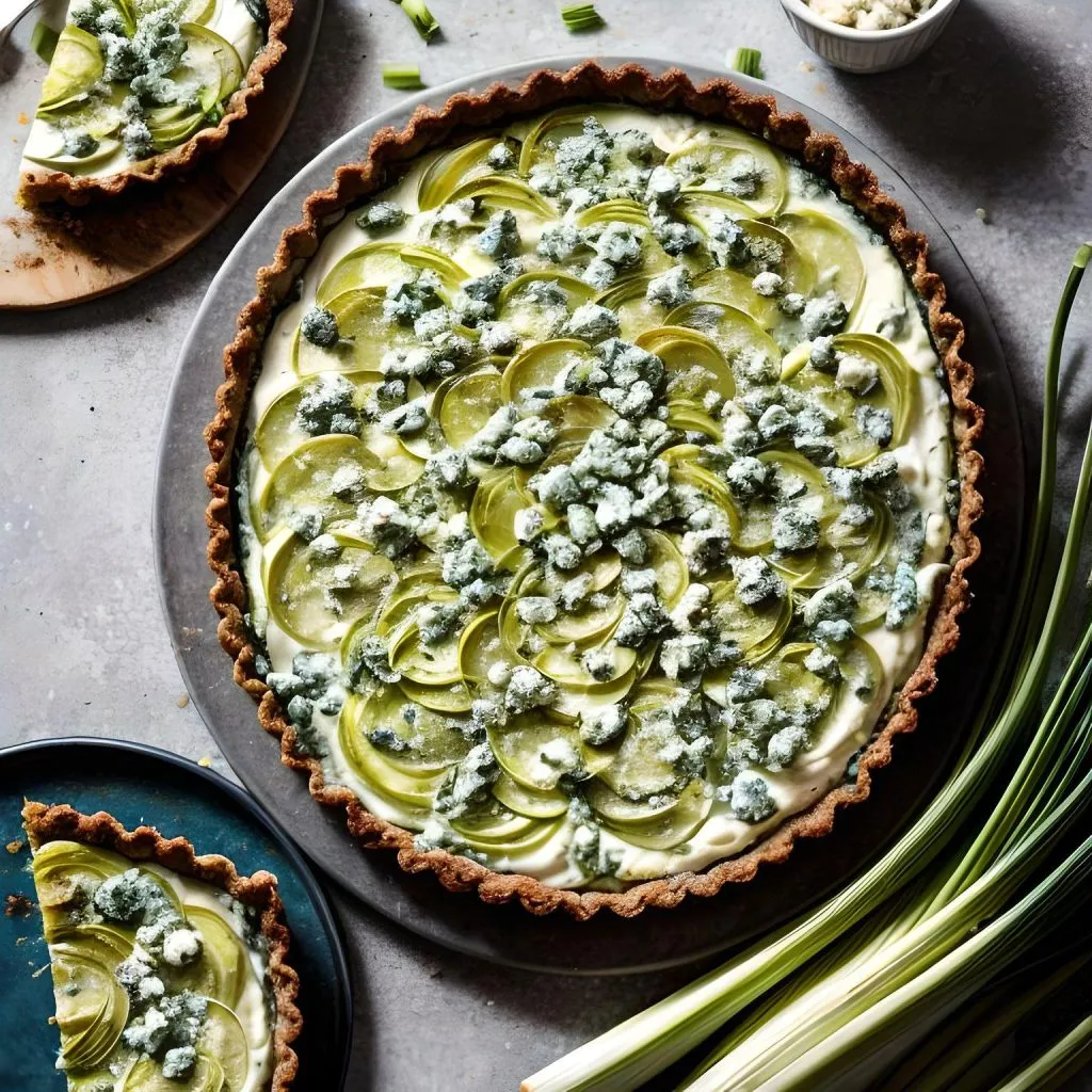Blue Cheese And Leek Tart 1024x1024 Leek Tart Recipe