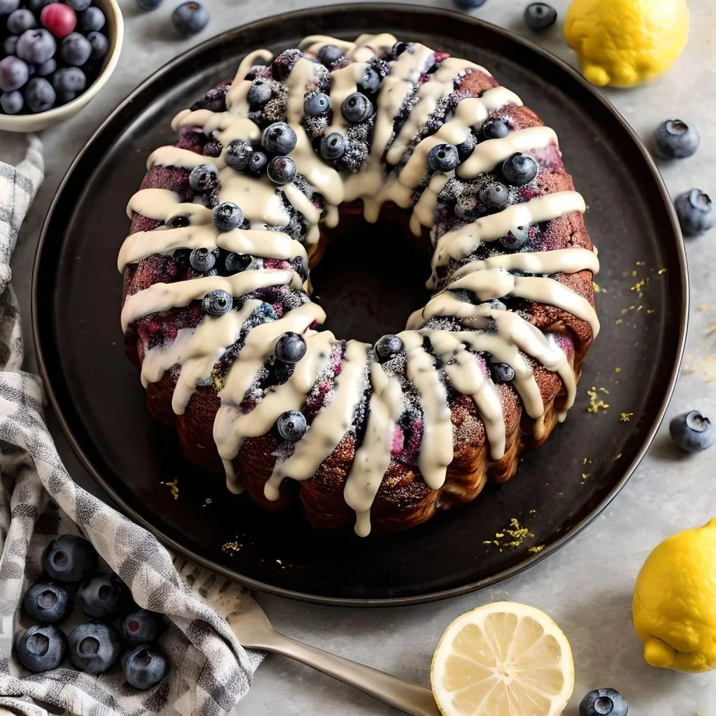Blueberry and Lemon Zest Cheese Babka
