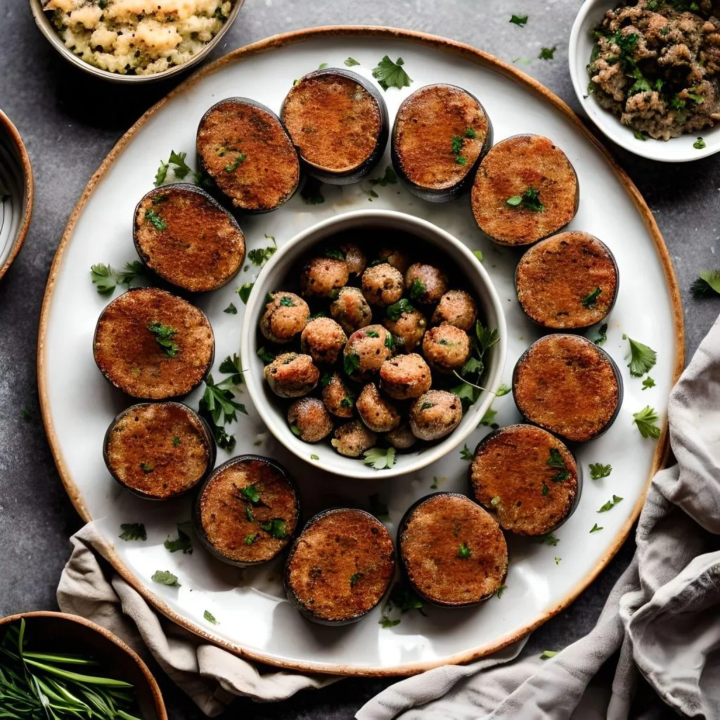  Boudin-Stuffed Mushrooms