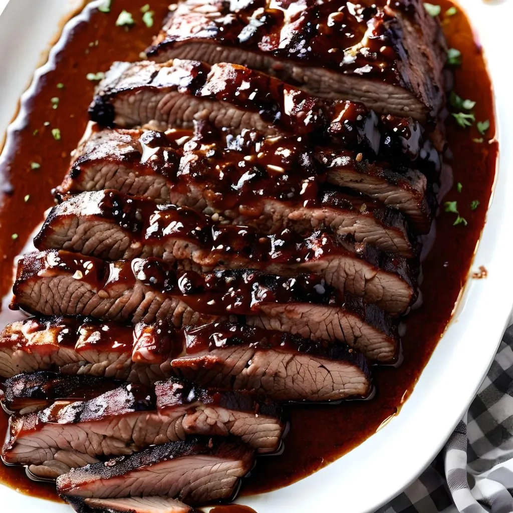 Bourbon Glazed Pork Brisket 1024x1024 Pork Brisket Recipe