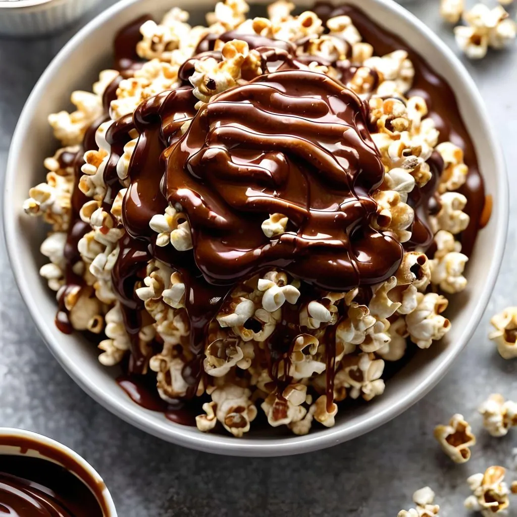 Caramel White Chocolate Popcorn 1024x1024 White Chocolate Popcorn Recipe