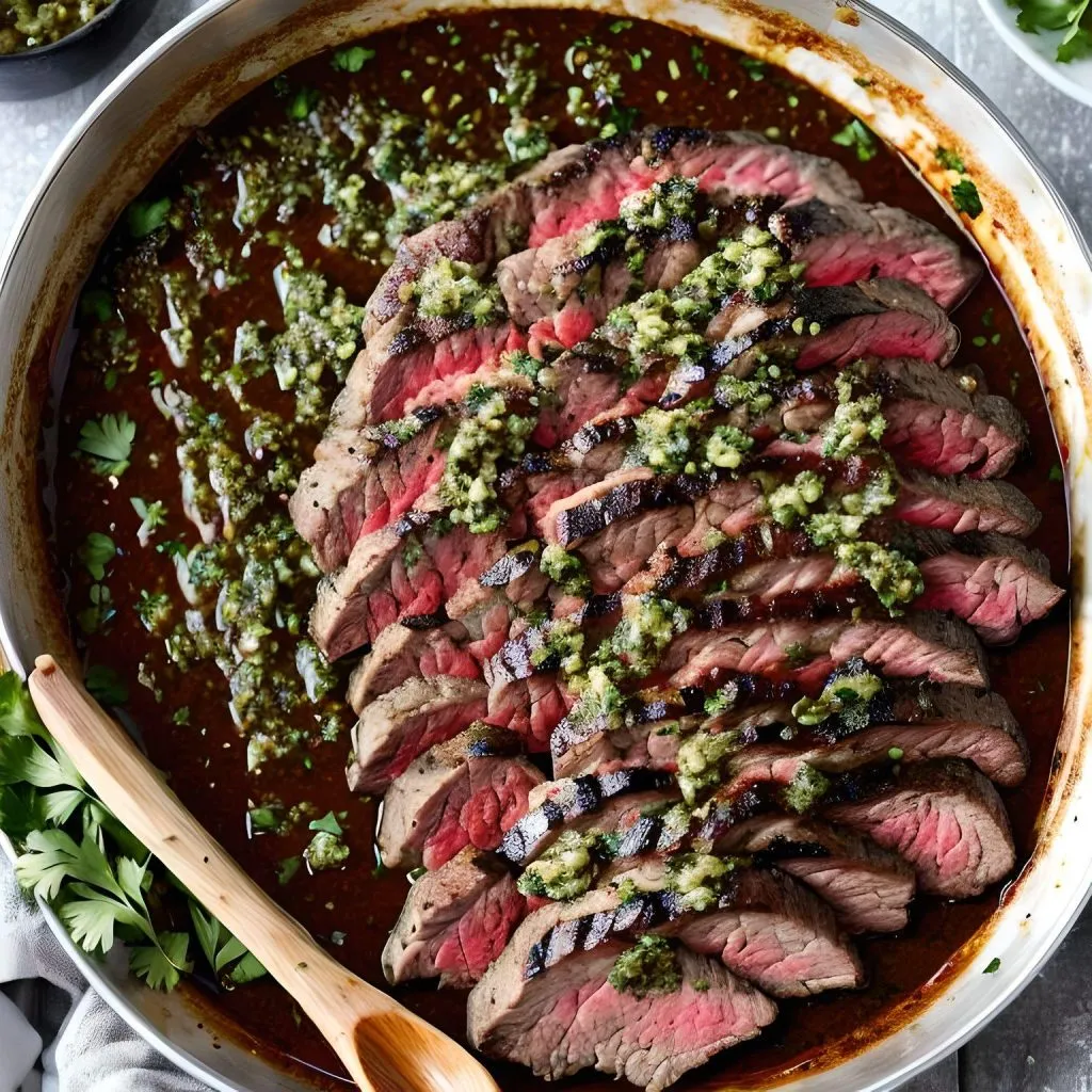 Chimichurri Marinated Round Bottom Steak