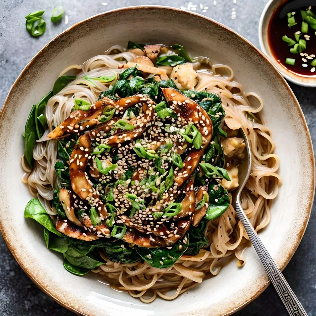 Chinese Spinach And Rice Noodles 1024x1024 Chinese spinach Recipe