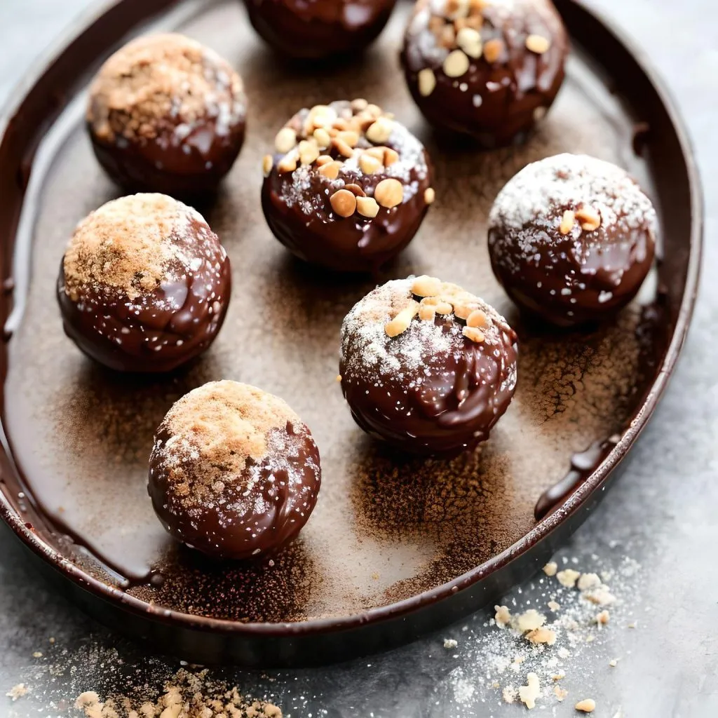 Chocolate Peanut Butter Cheesecake Balls 1024x1024 Cheesecake Balls Recipe
