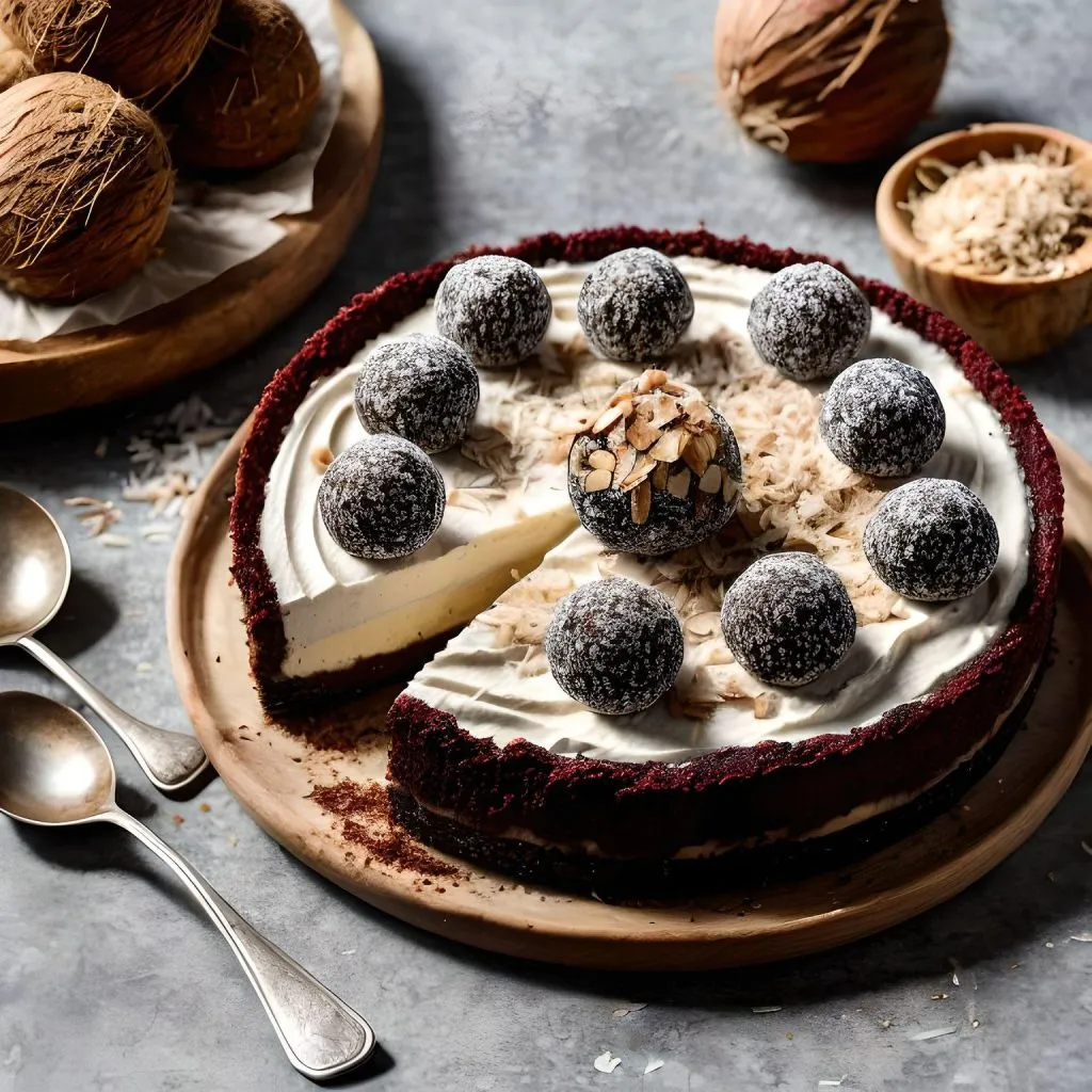 Coconut Almond Cheesecake Balls 1 1024x1024 Cheesecake Balls Recipe