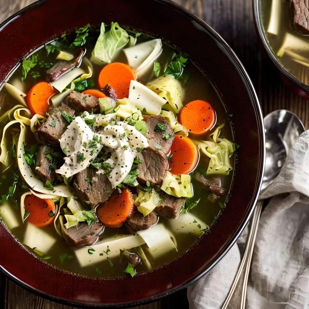 Corned Venison and Cabbage Soup