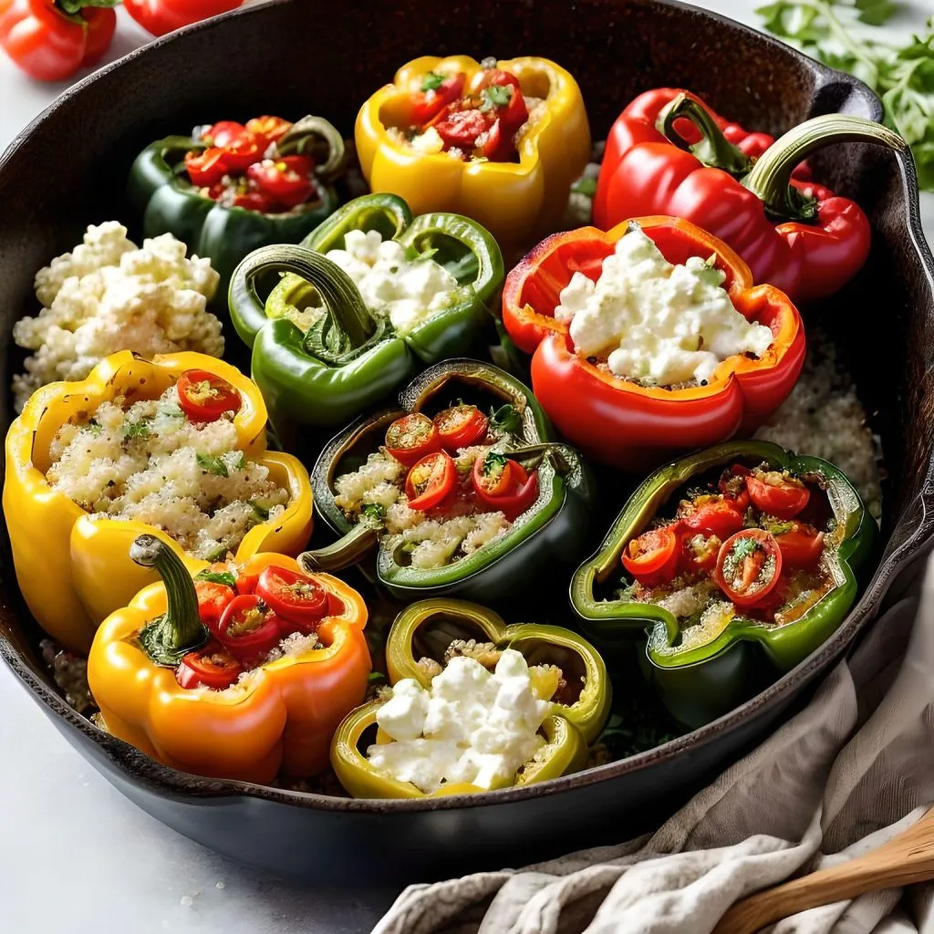 Cottage Cheese Stuffed Bell Peppers 1024x1024 Cottage Cheese Recipe