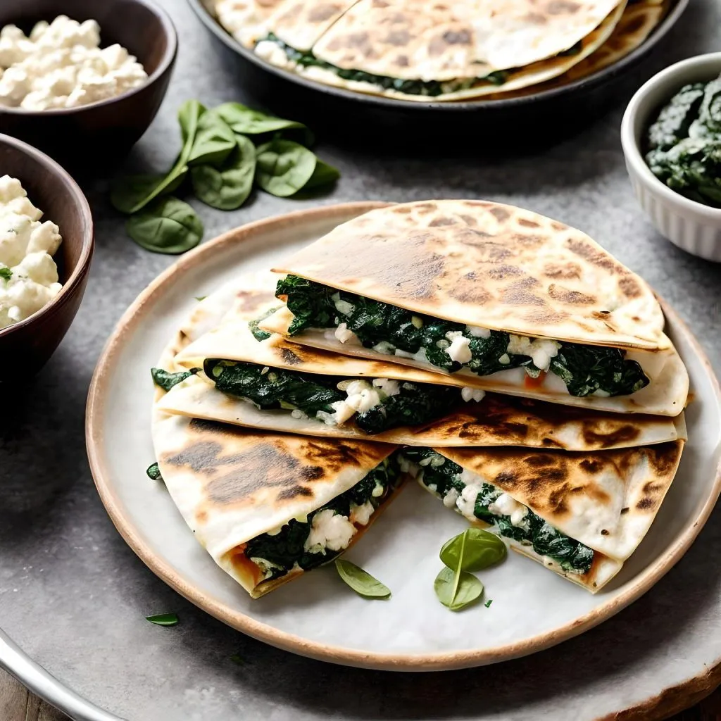 Cottage Cheese And Spinach Quesadillas 1 1024x1024 Cottage Cheese Recipe