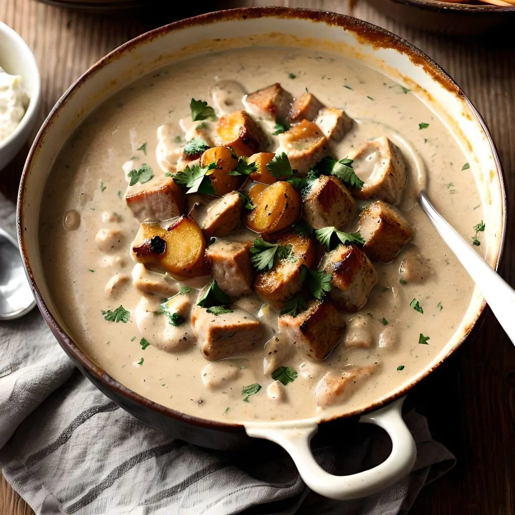 Creamy Pork Gravy 1 1024x1024 Gravy Roast Pork Recipe