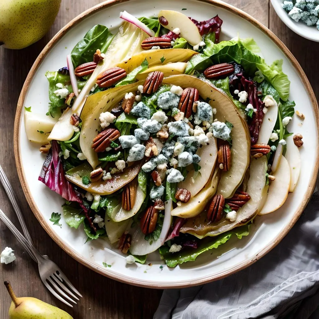 Curly Endive and Pear Salad