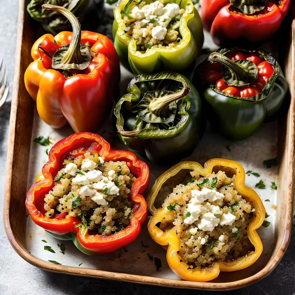  Curly Endive and Quinoa Stuffed Peppers