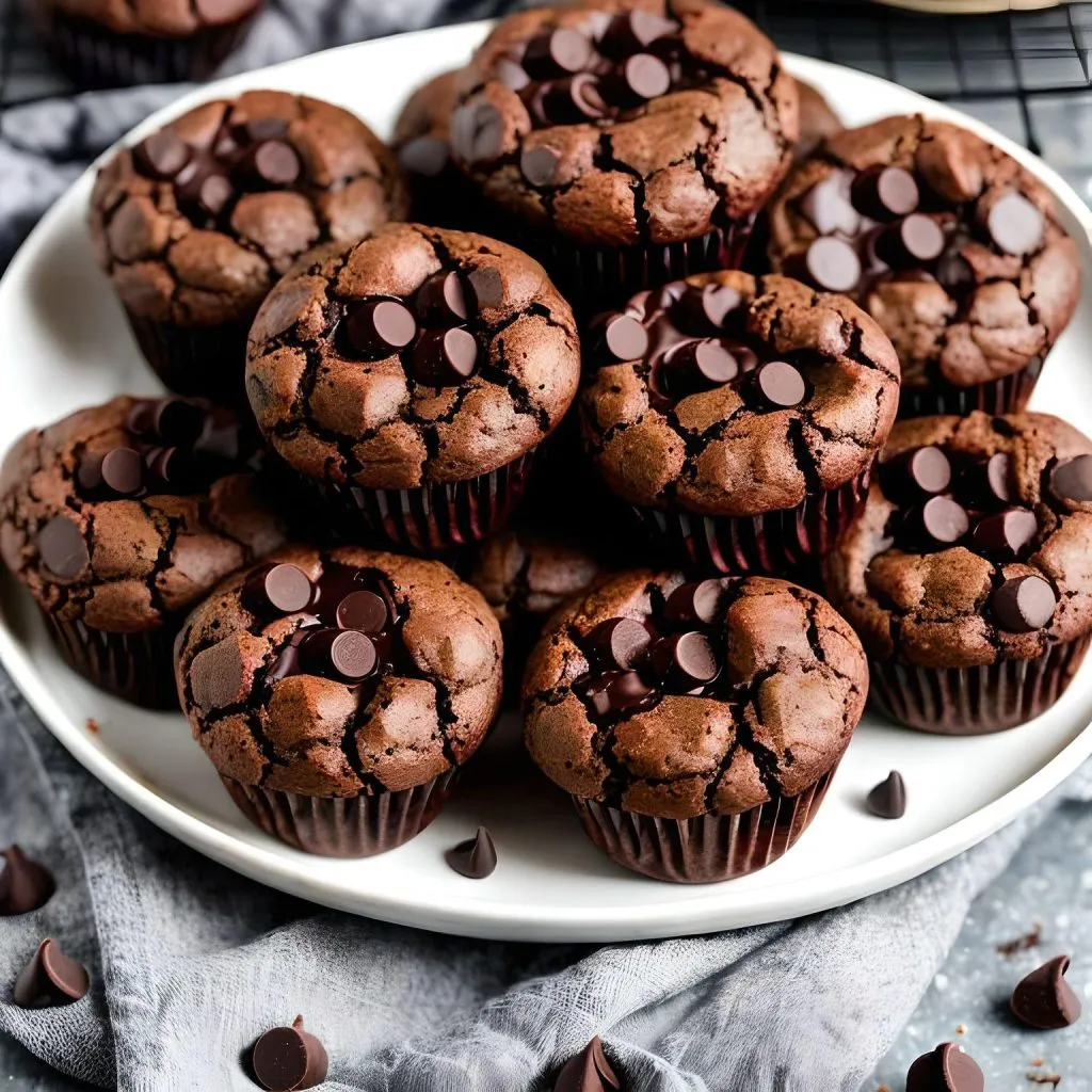 Double Chocolate Bliss Mini Muffins